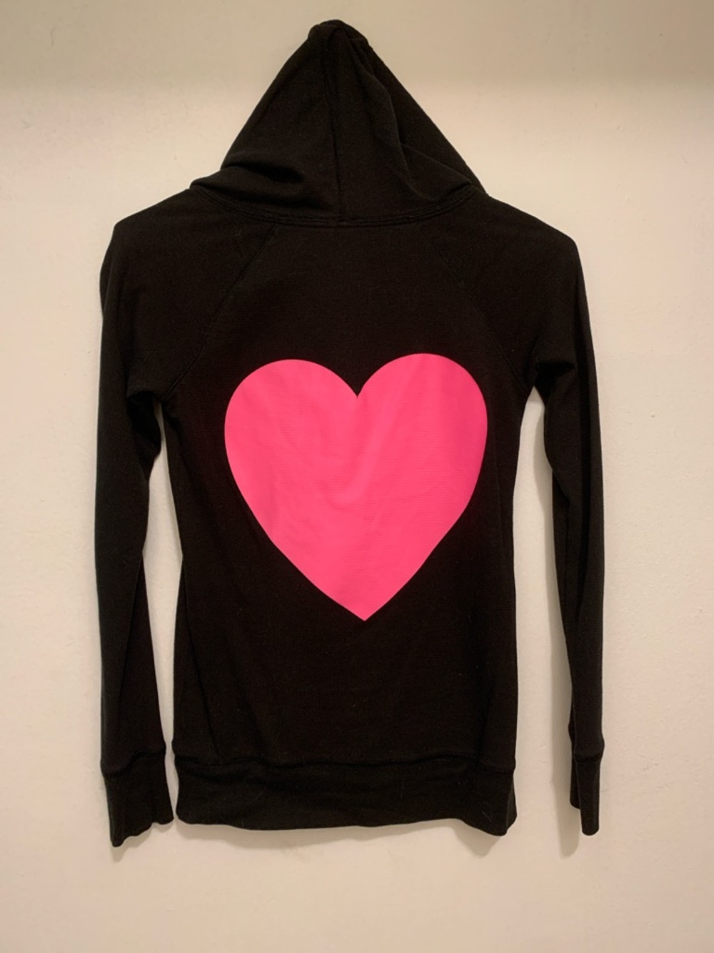 Women’s Black Hooded V-Neck Pullover Top